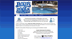 Desktop Screenshot of jackiespools.com